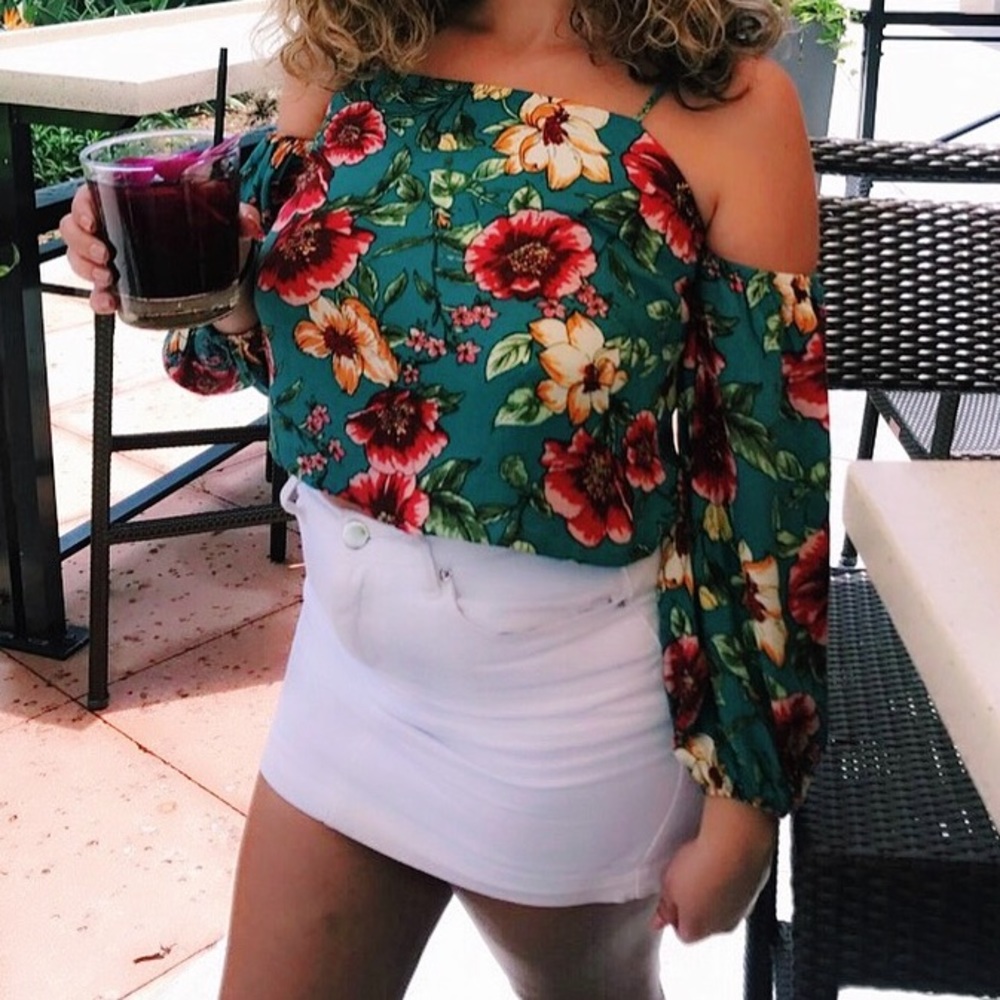 Floral long sleeve top